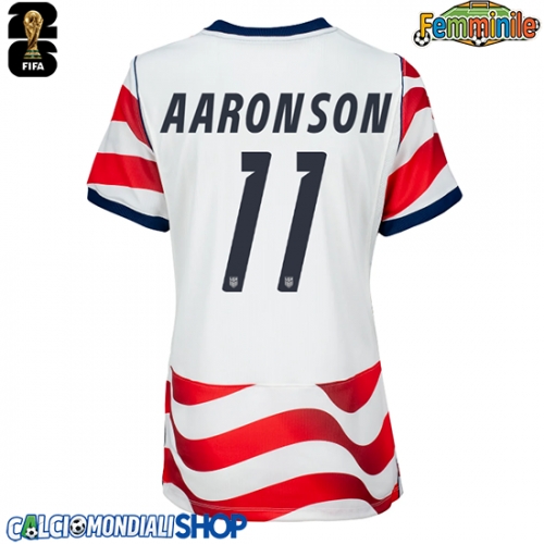 Maglie da calcio Stati Uniti Brenden Aaronson #11 Prima Maglia Femminile Mondiali 2026  Manica Corta